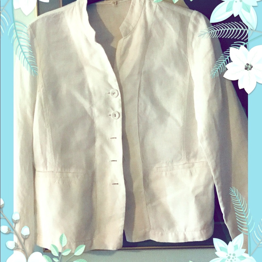 Eileen Fisher 100% linen blazer